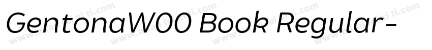 GentonaW00 Book Regular字体转换